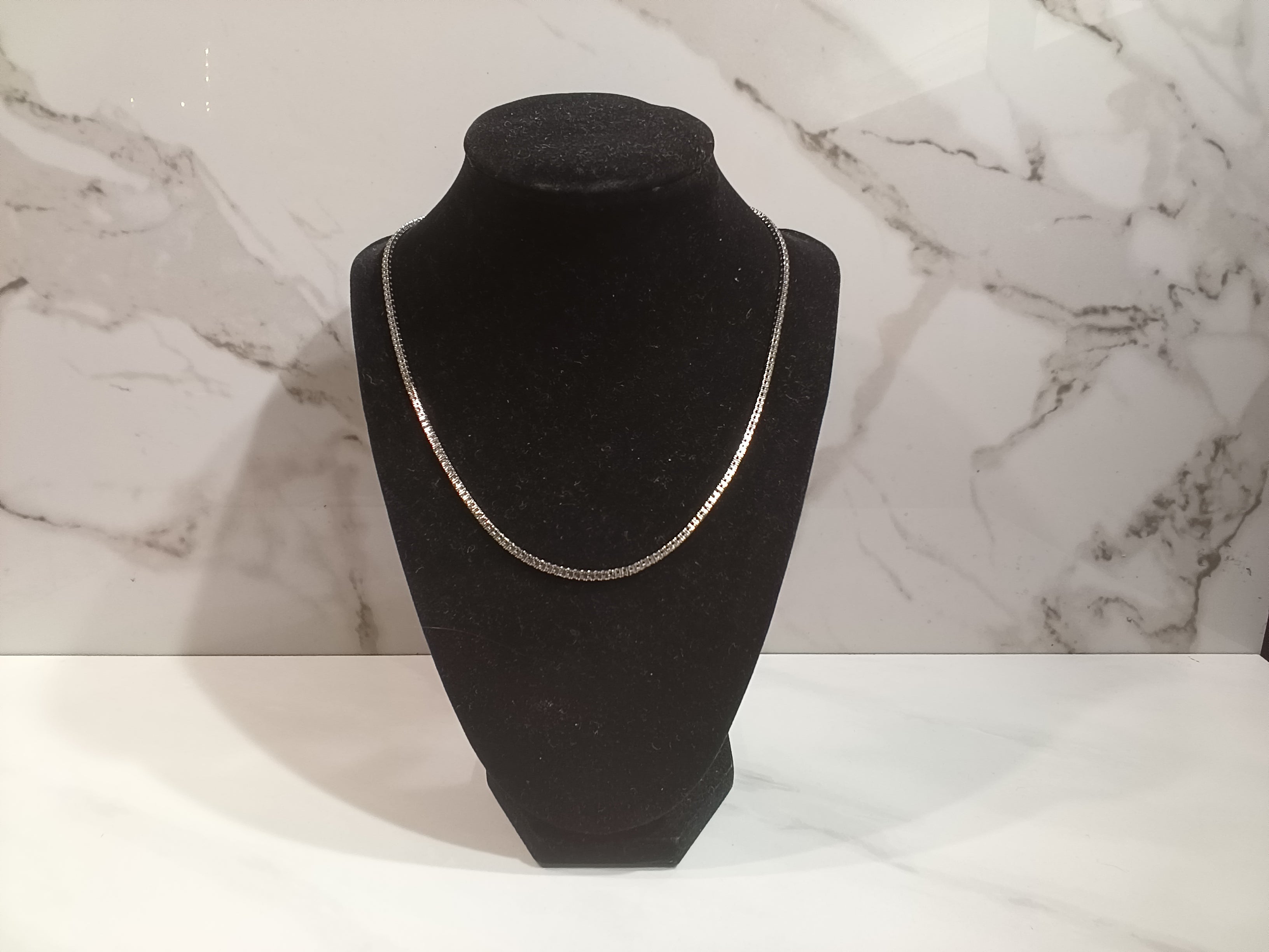 Elegant Moissanite Tennis Necklace - 925 Sterling Silver