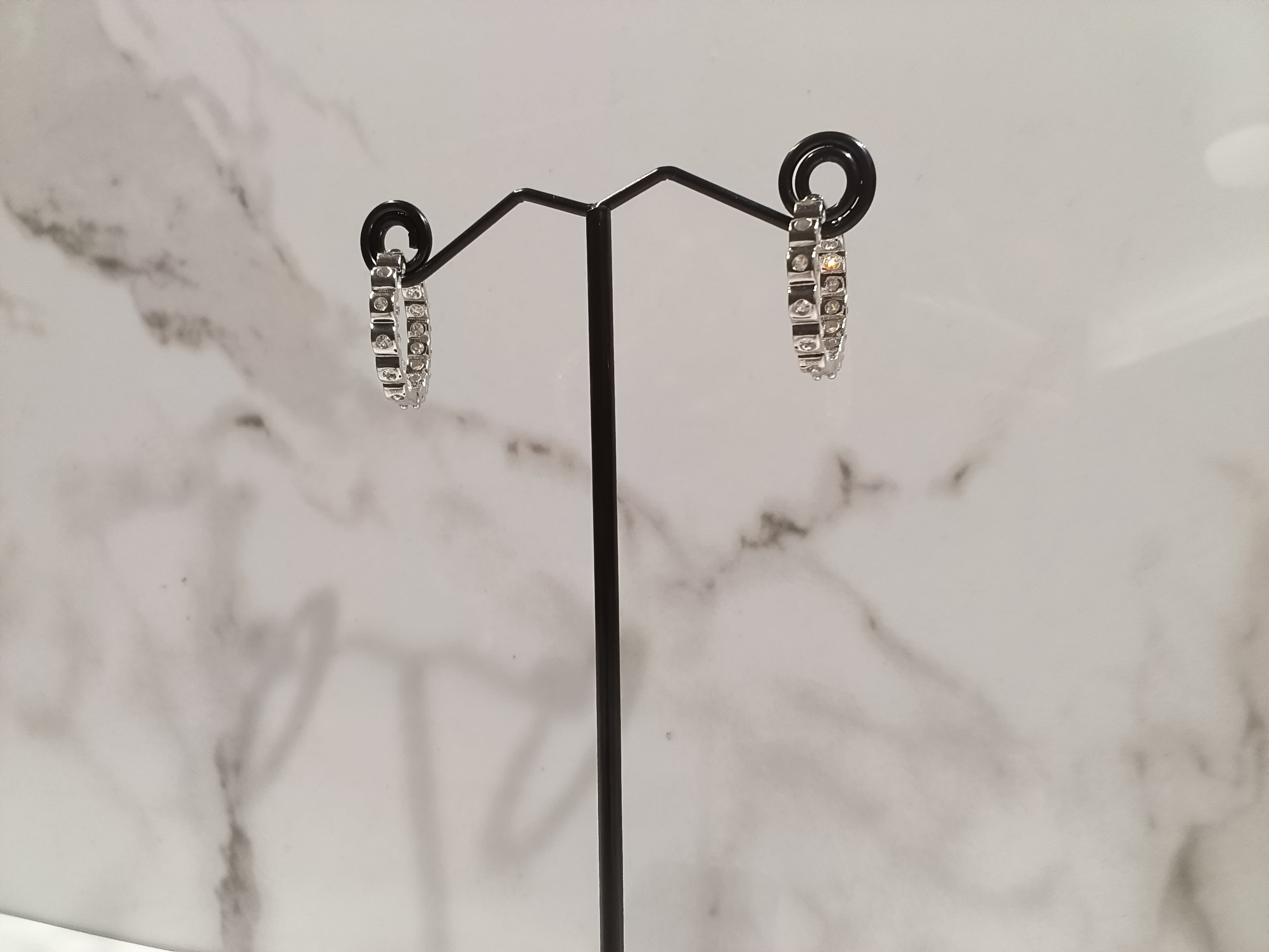 Moissanite Hoop Earrings - 925 Sterling Silver
