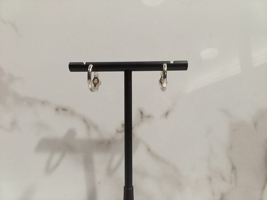 50mm Moissanite Sterling Silver Hoop Earrings - #56