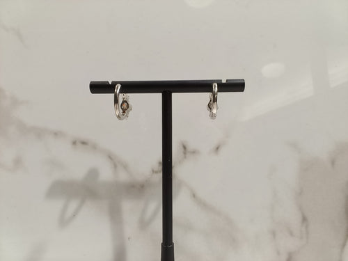 50mm Moissanite Sterling Silver Hoop Earrings - #56