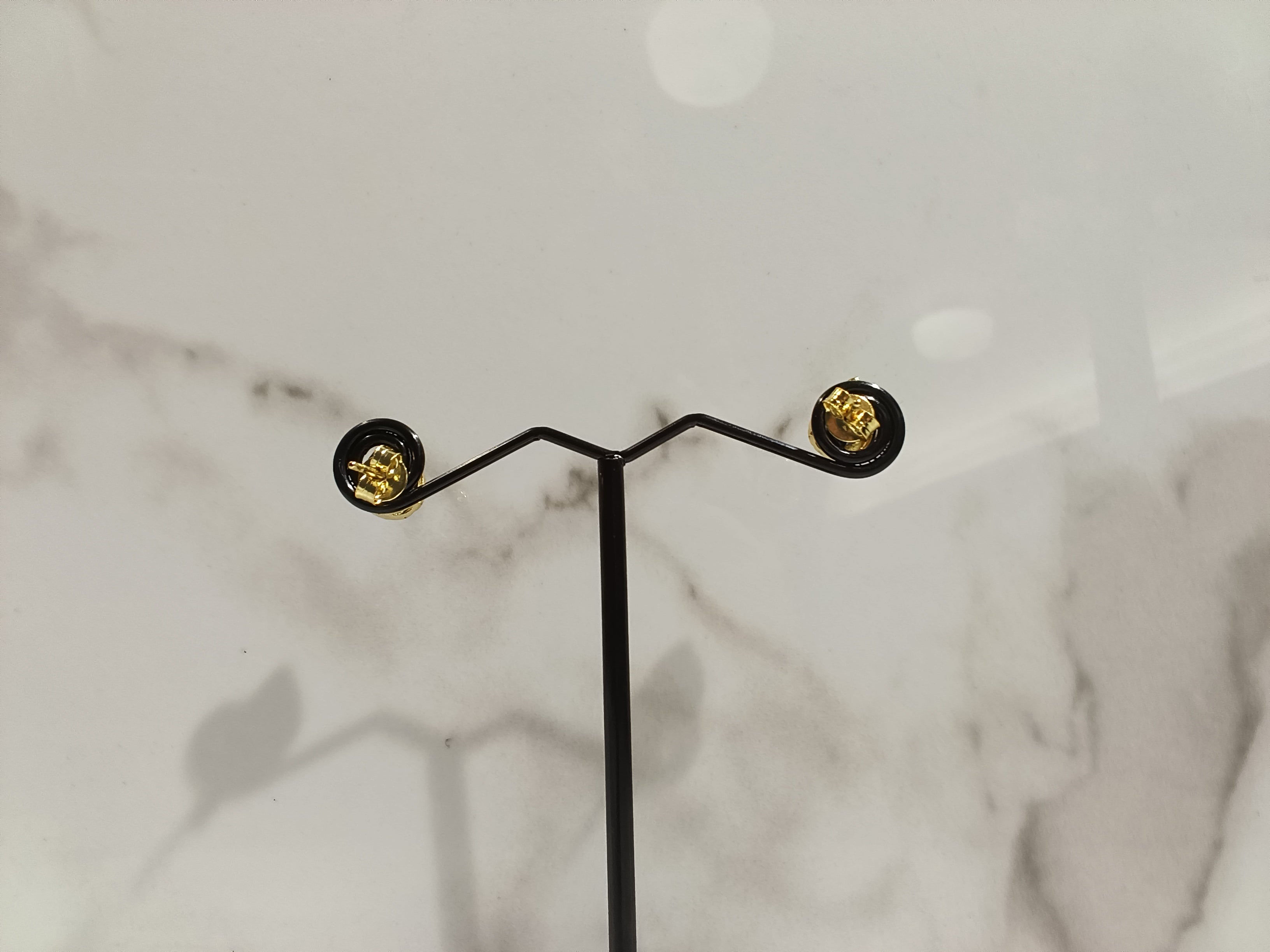 Gold Teardrop Stud Earrings