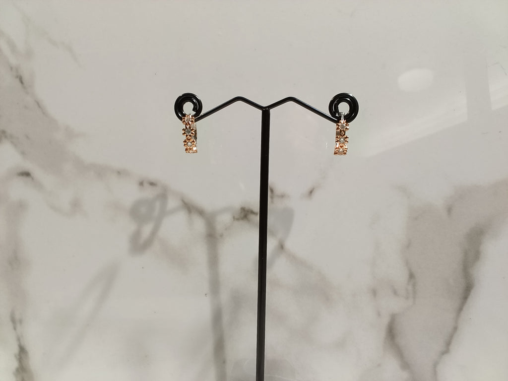 0.45 CT Moissanite Sterling Silver Huggie Hoop Earrings - #85
