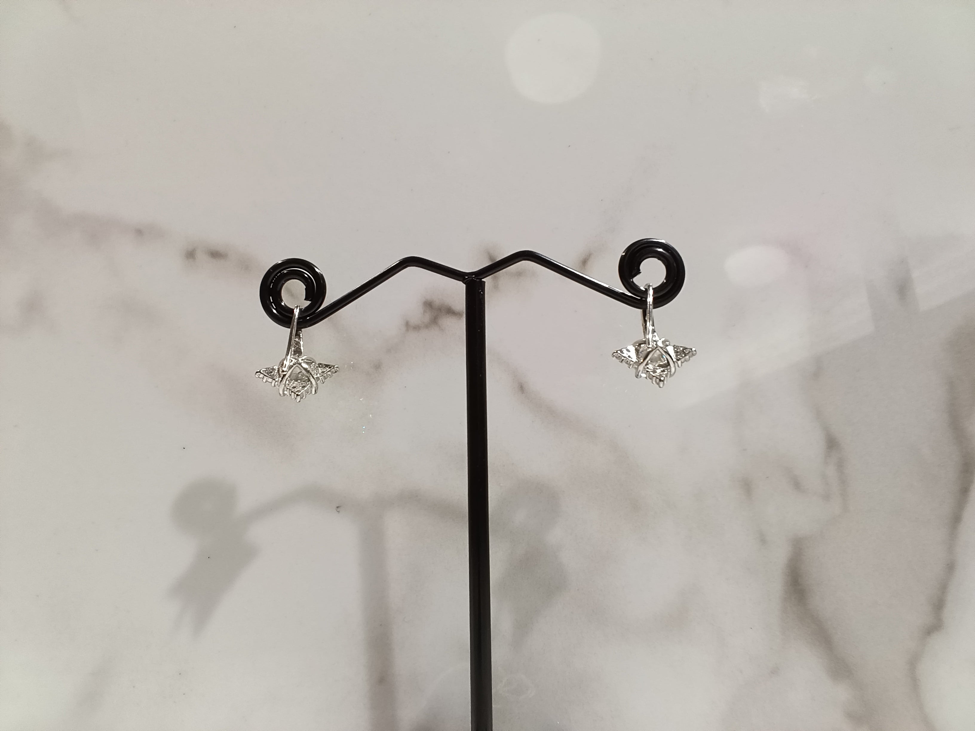 2.0 CT Moissanite Sterling Silver Clover Drop Earrings - #22