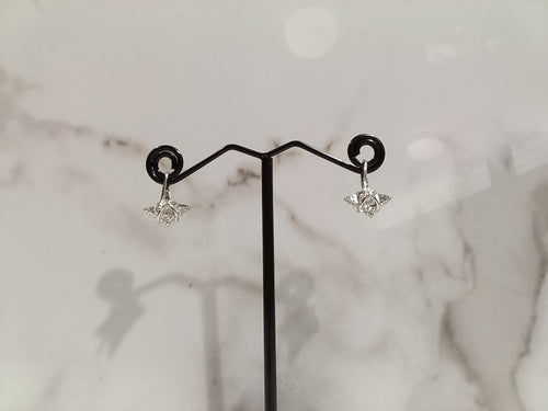 2.0 CT Moissanite Sterling Silver Clover Drop Earrings - #22