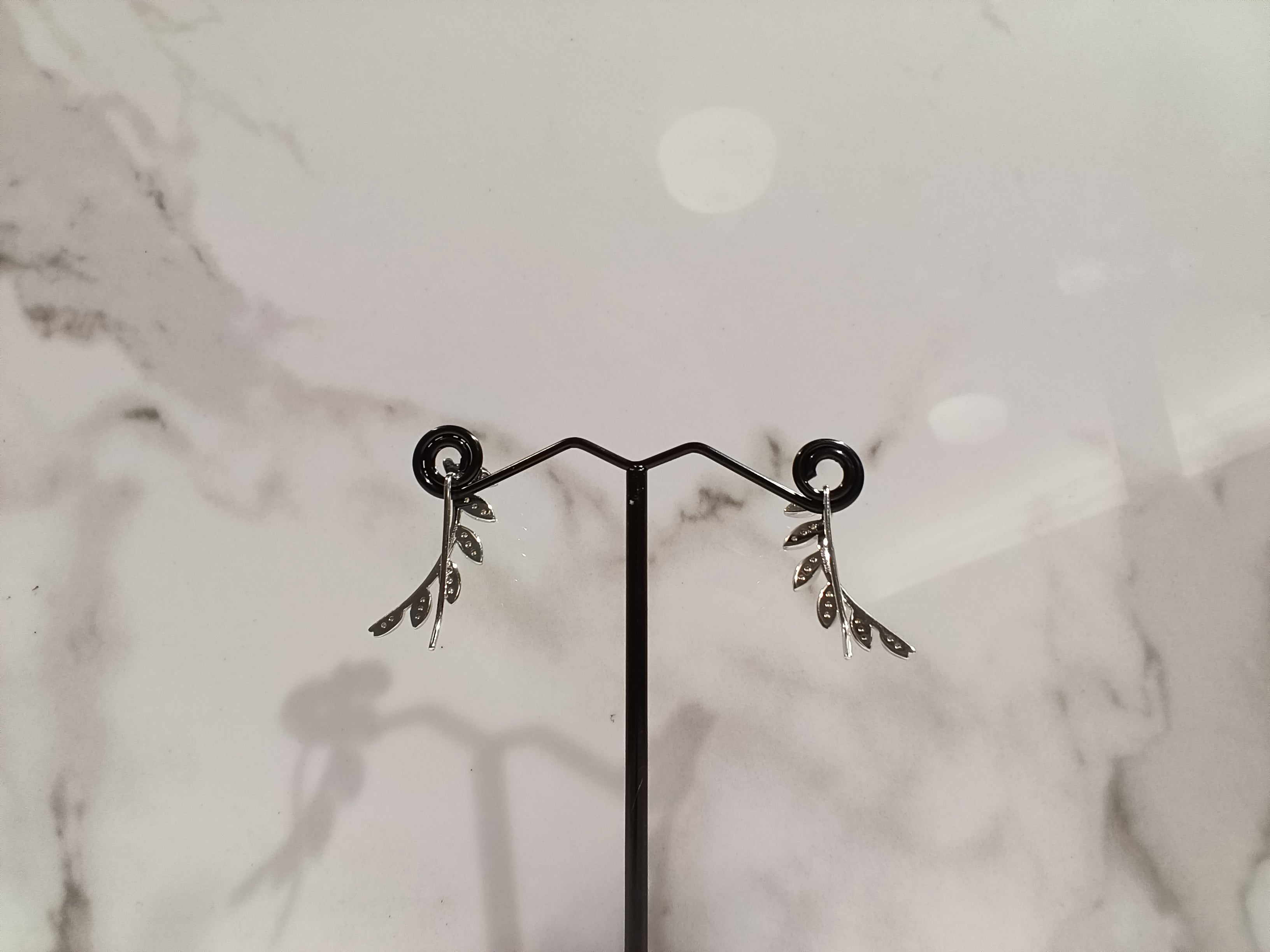 Sterling Silver Leaf Climber Earrings