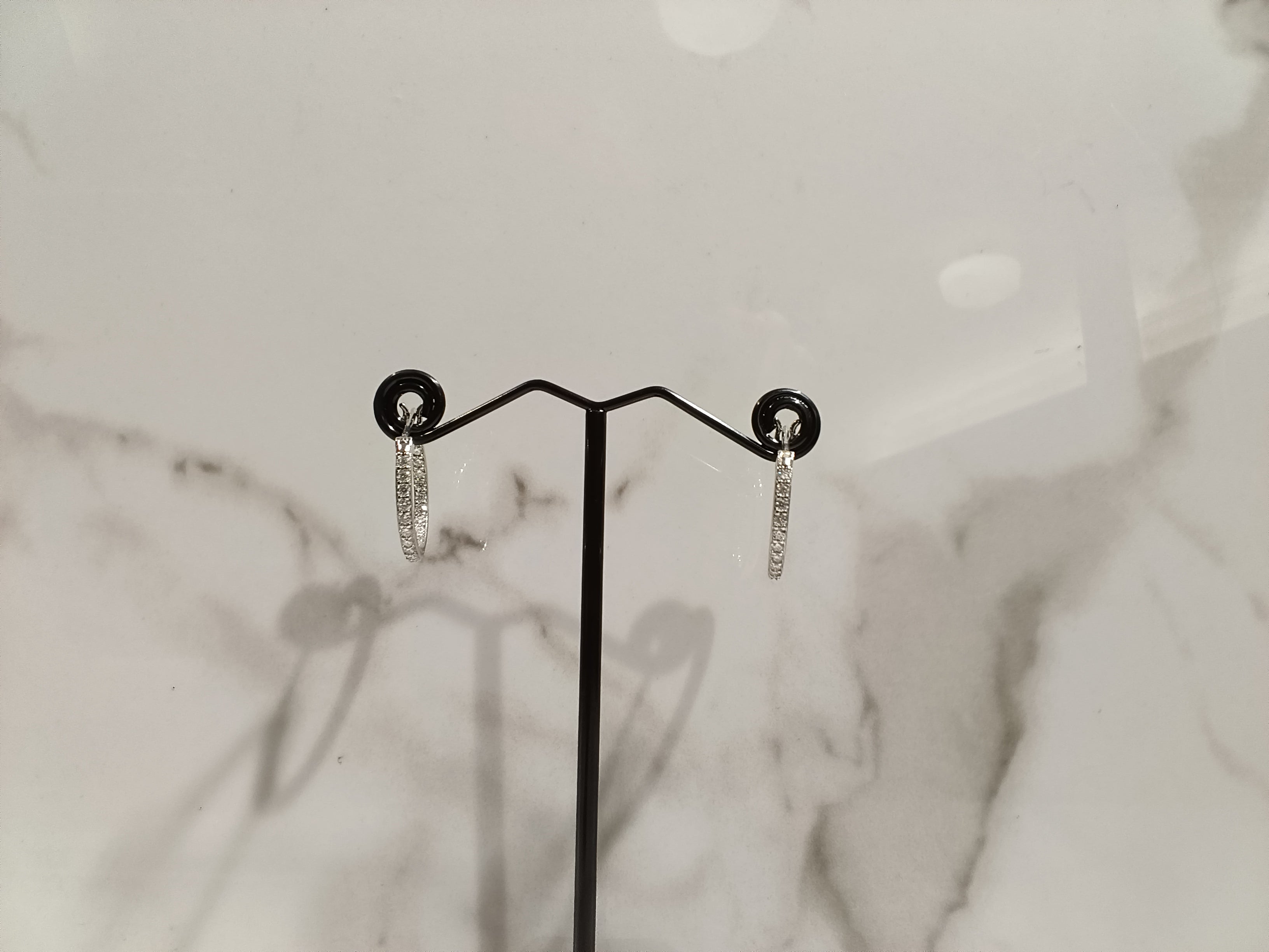 Moissanite Sterling Silver Huggie Hoop Earrings