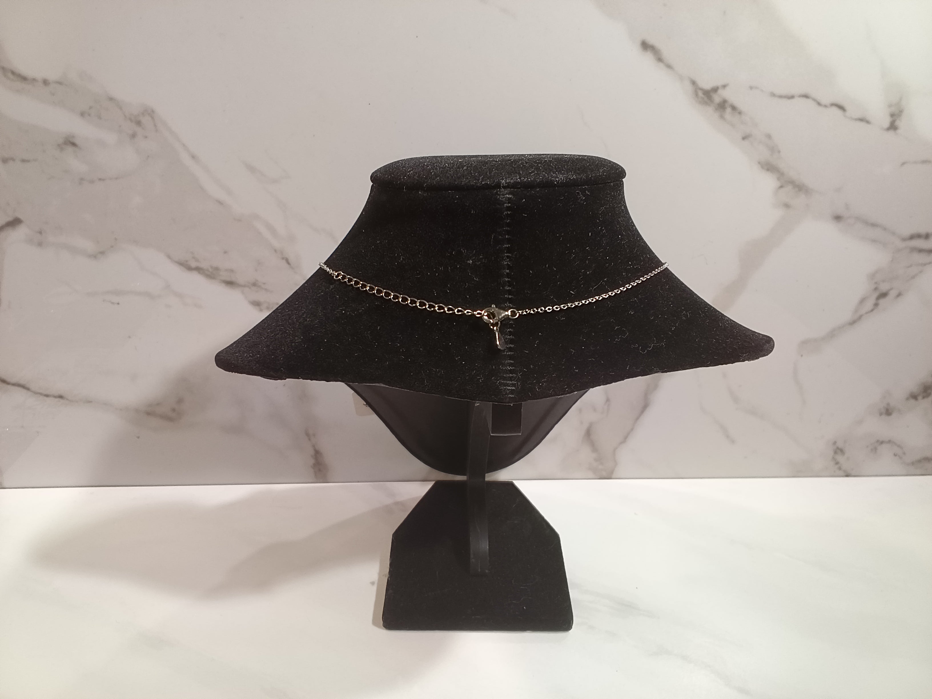 Sterling Silver Raw Opal Triangle Necklace