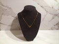 Gold Over Sterling Silver Moissanite V-Link Necklace