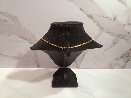 18K Gold Over Brass Omega Necklace