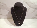 Sterling Silver Pearl Cross Necklace