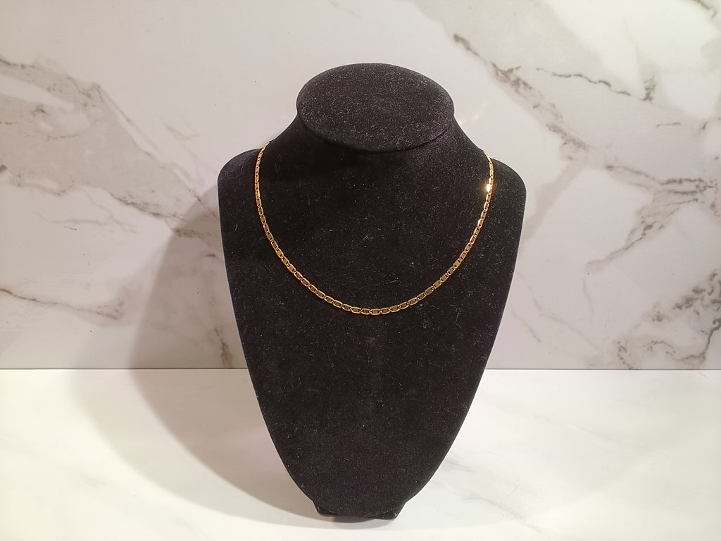 Gold Over Brass Link Chain Necklace