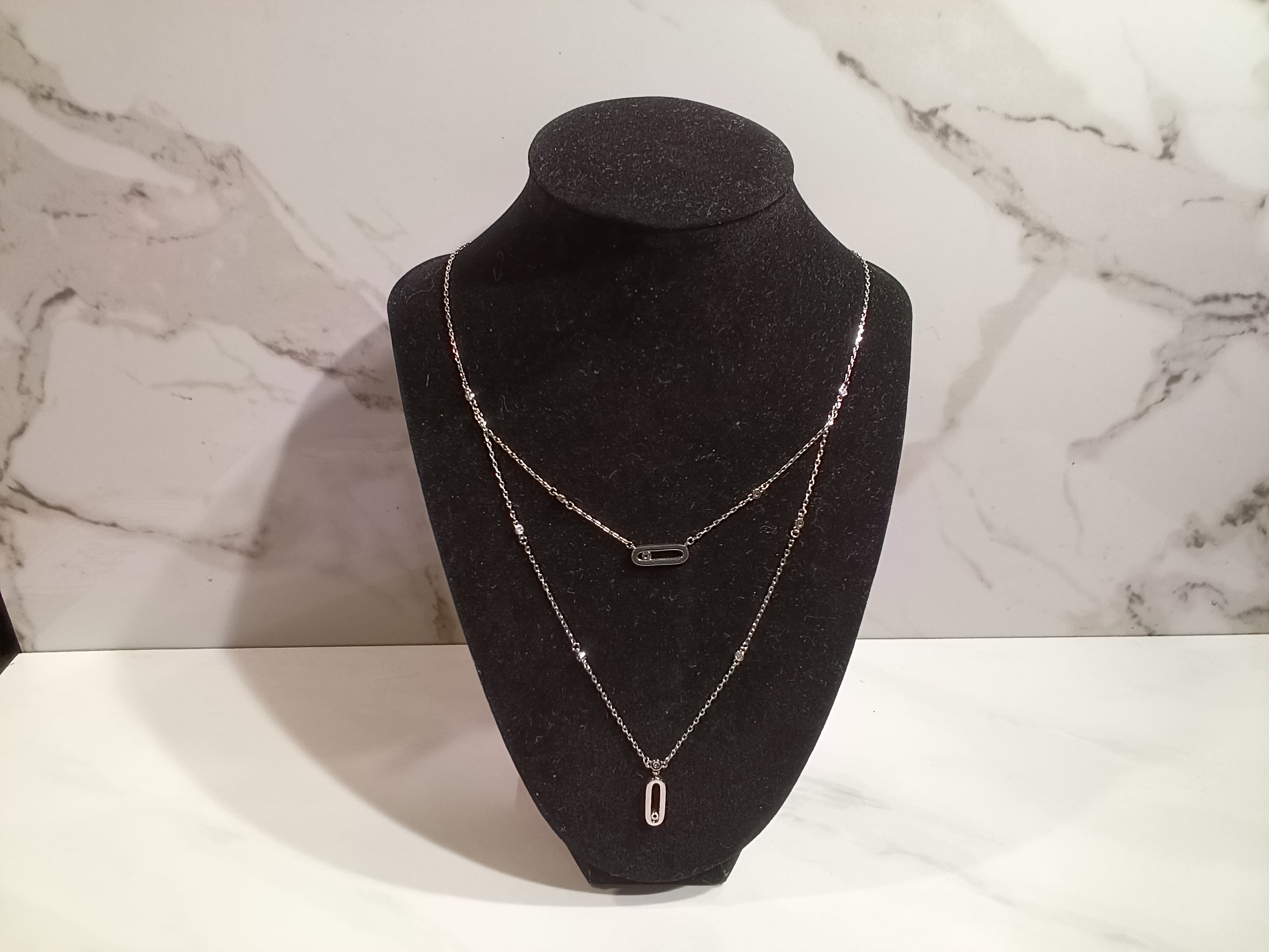 Double Layer Sterling Silver Necklace