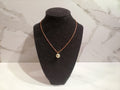 Gold Single Pearl Pendant Necklace