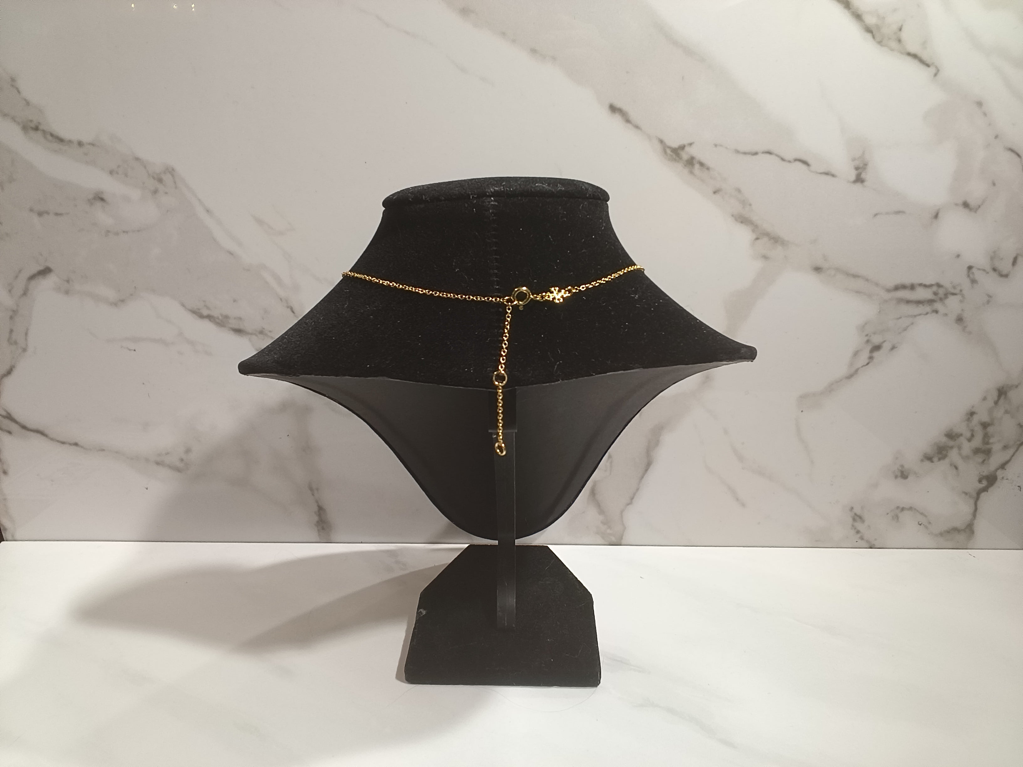Tory Burch Gold Pavé and Pearl Station Necklace