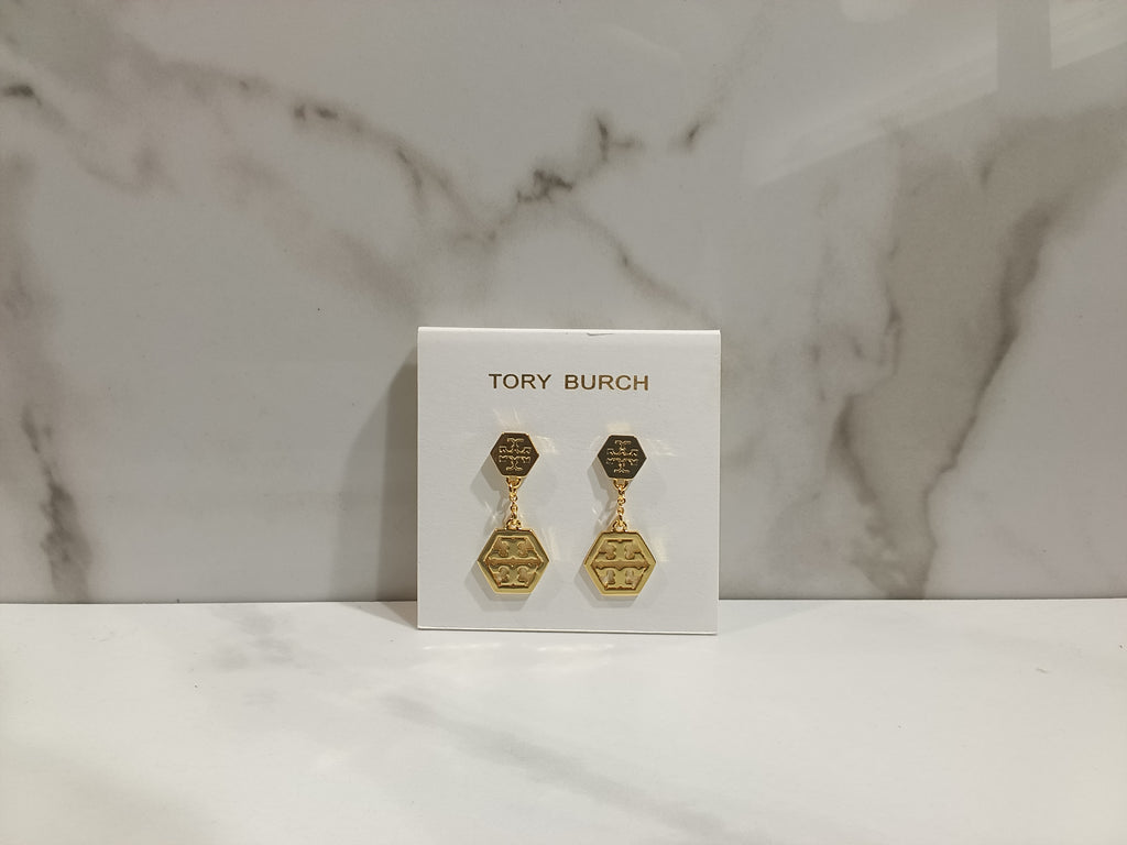 Tory Burch Hexagon Drop Earrings