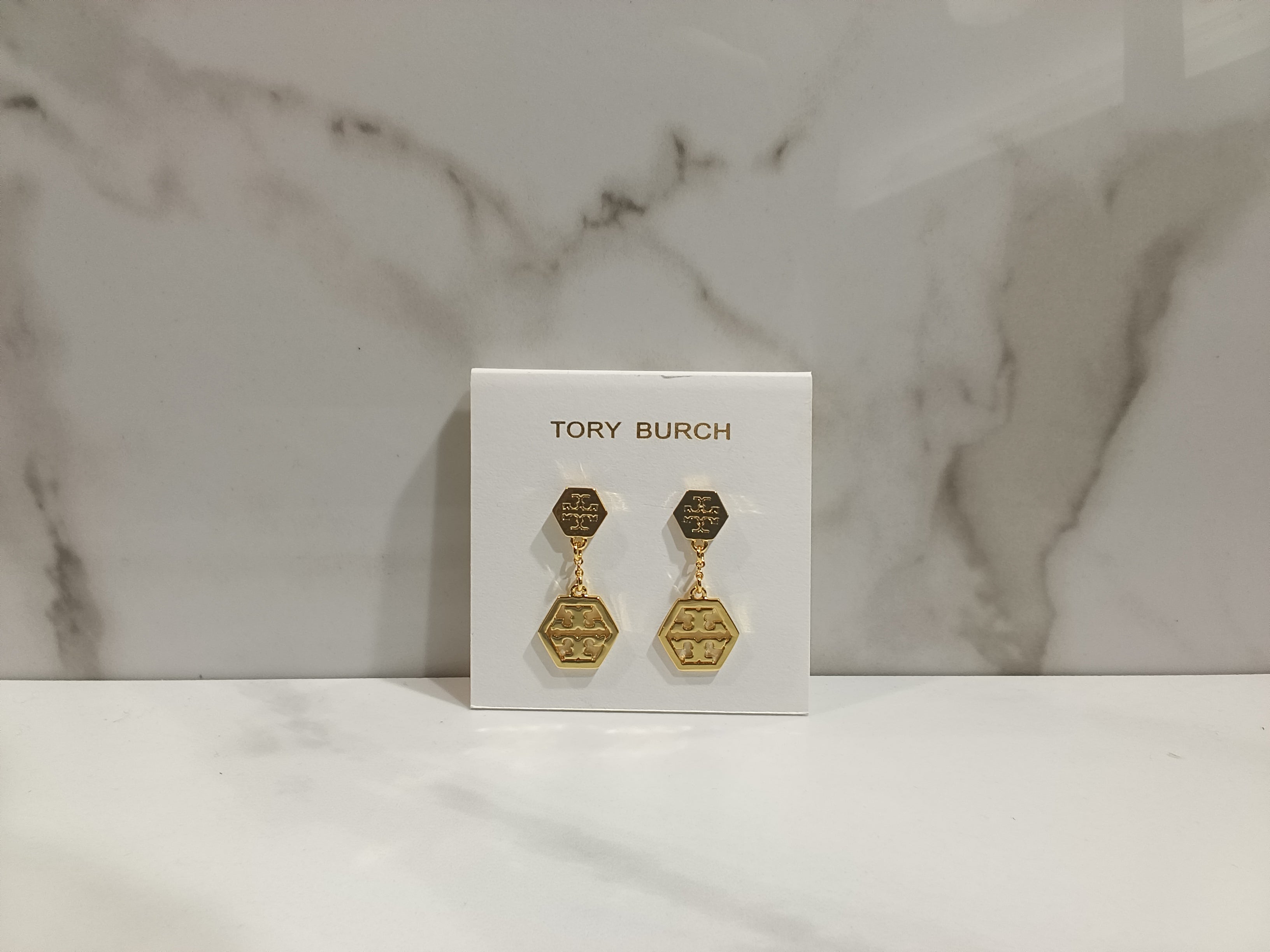 Tory Burch Hexagon Drop Earrings