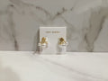 Tory Burch Kira Pearl Logo Earrings