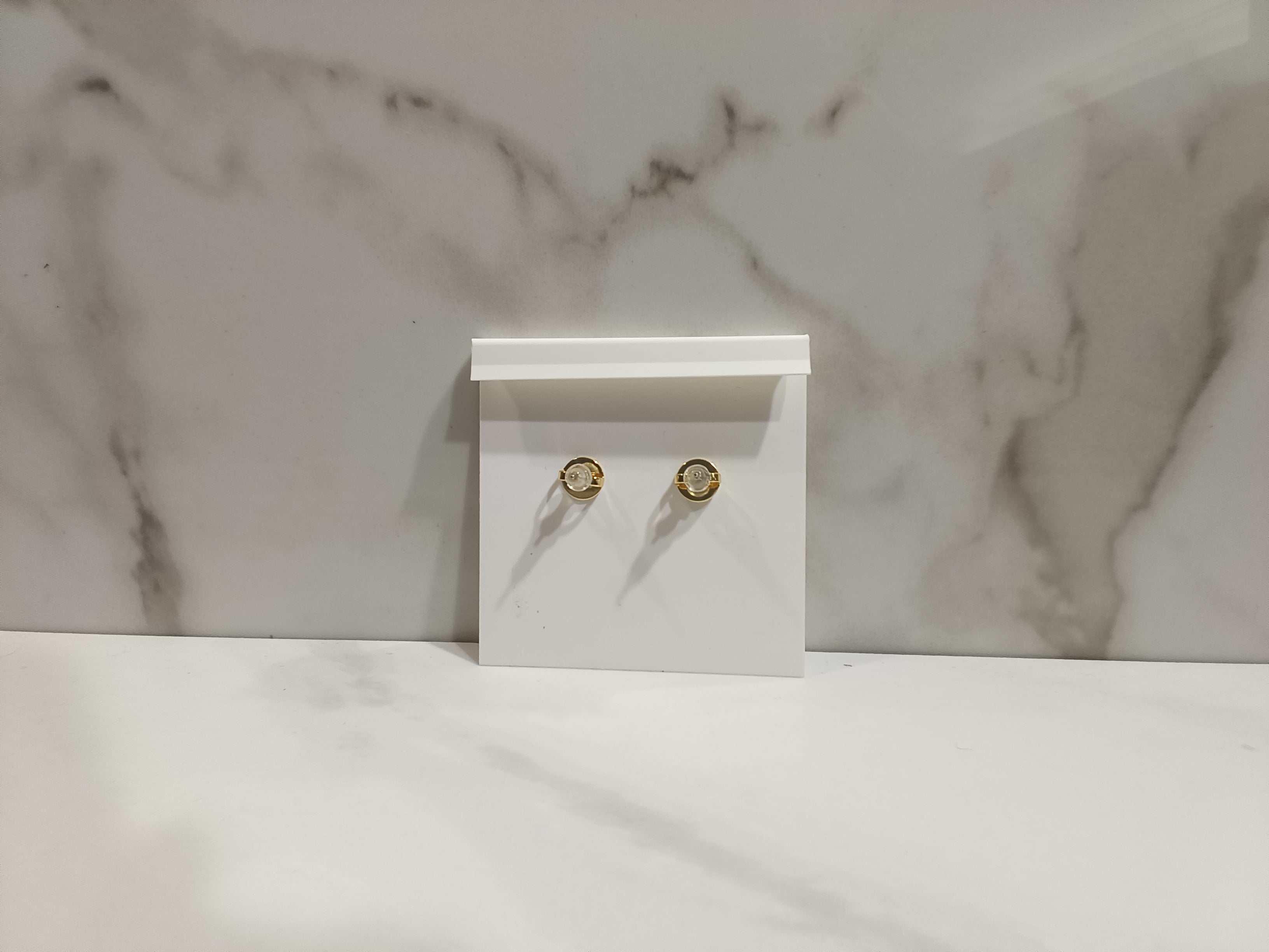 Tory Burch Black Enamel Logo Stud Earrings