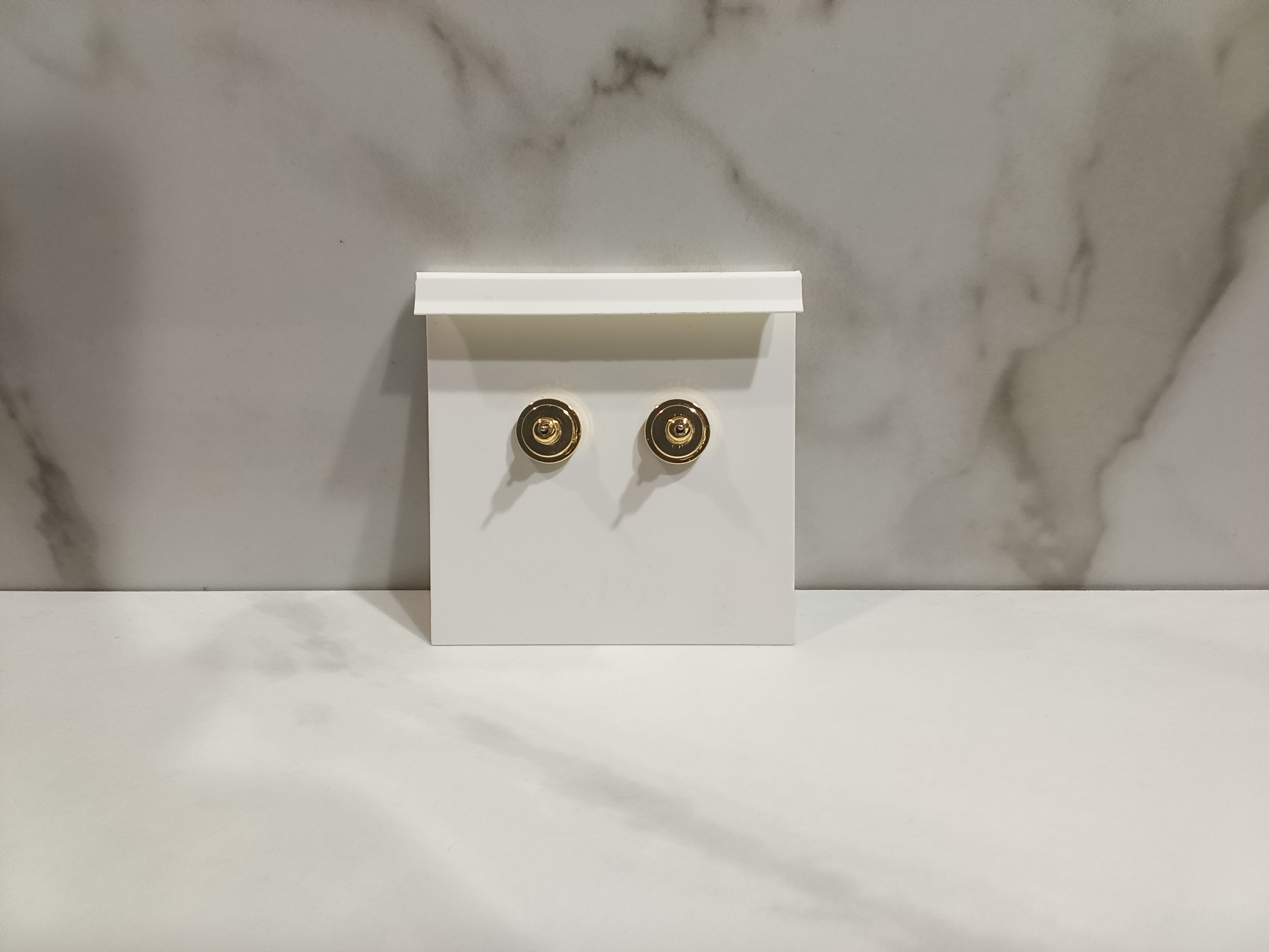 Tory Burch Black Flower Logo Stud Earrings