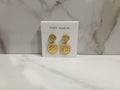 Tory Burch Double Coin Logo Drop Earrings