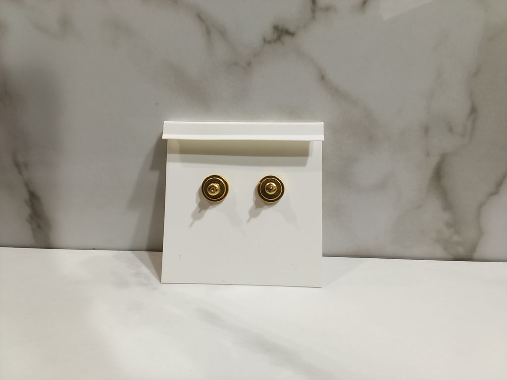 Tory Burch Double Black Gold Stud Earrings