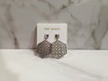 Tory Burch Silver Octagon Earrings