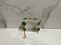 Tory Burch Green and Gold Malachite Bracelet