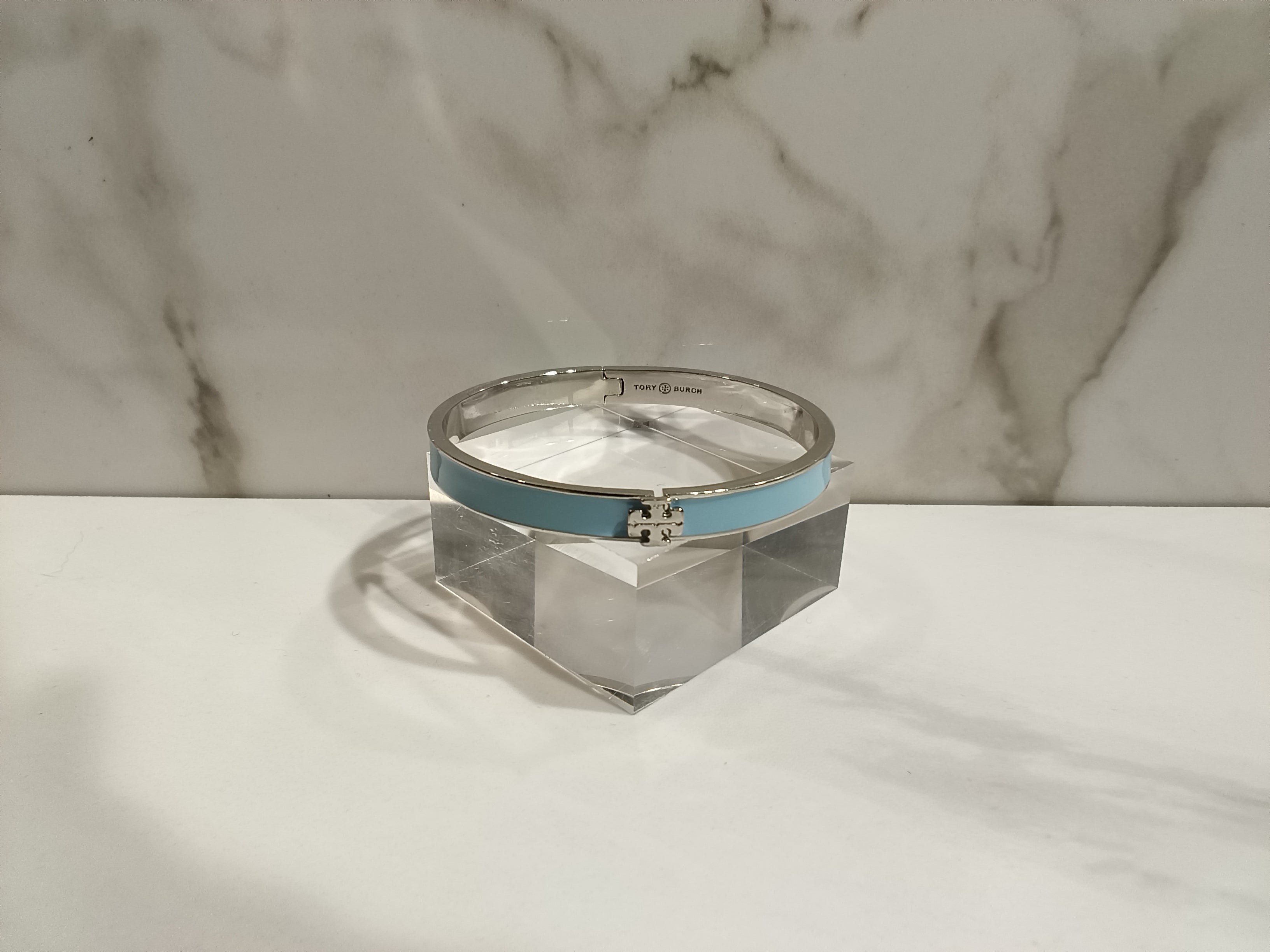 Tory Burch Teal Thin Enamel Bracelet