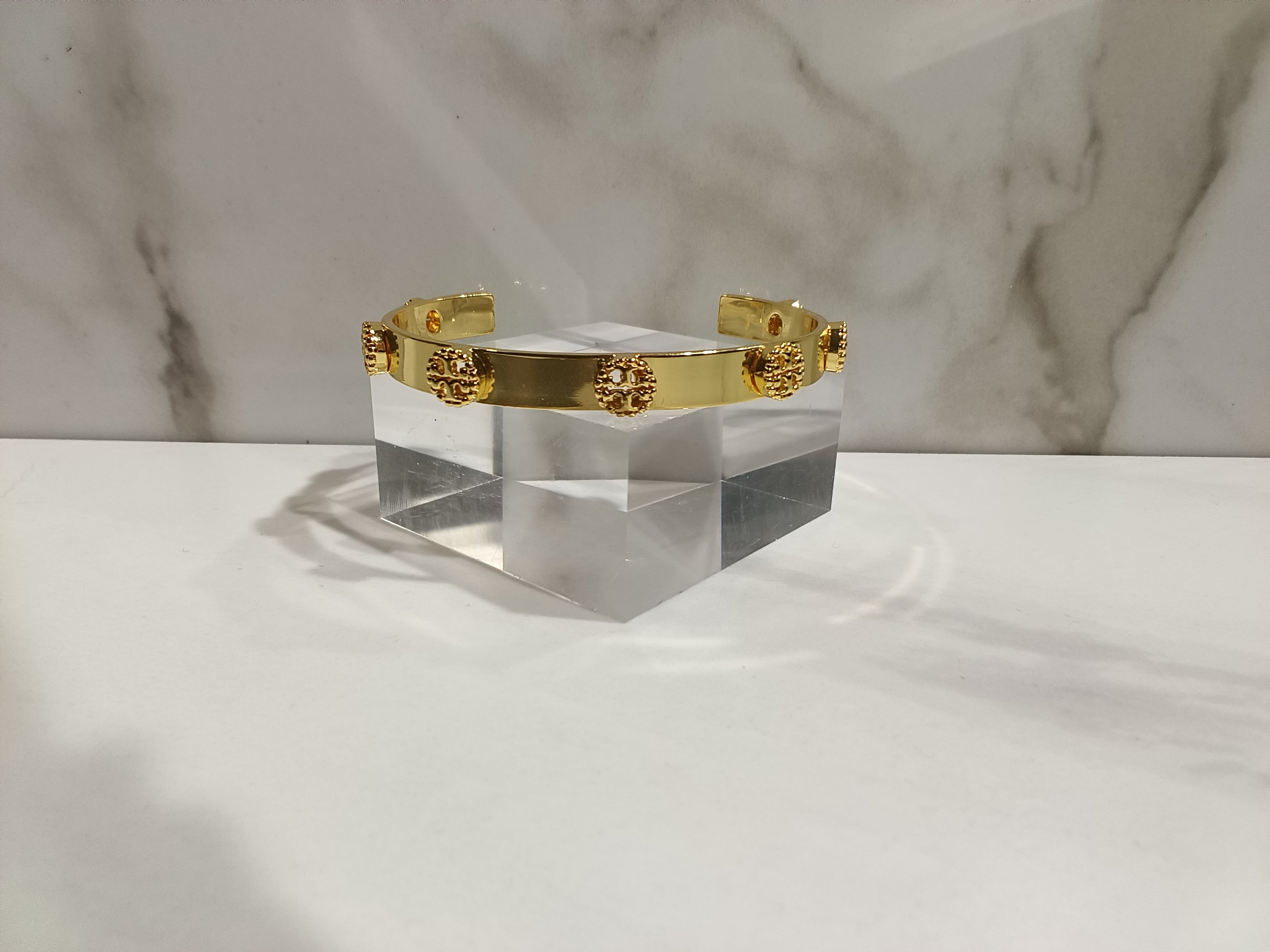 Tory Burch Gold Logo Cuff Bracelet