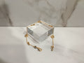 Gold Over Brass Heart Charm Chain Bracelet