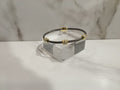 Two-Tone Twisted Rope Bracelet with Gold Pavé Charms & Magnetic Clasp