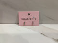 SwagyChic Silver Pavé Vertical Bar Drop Stud Earrings