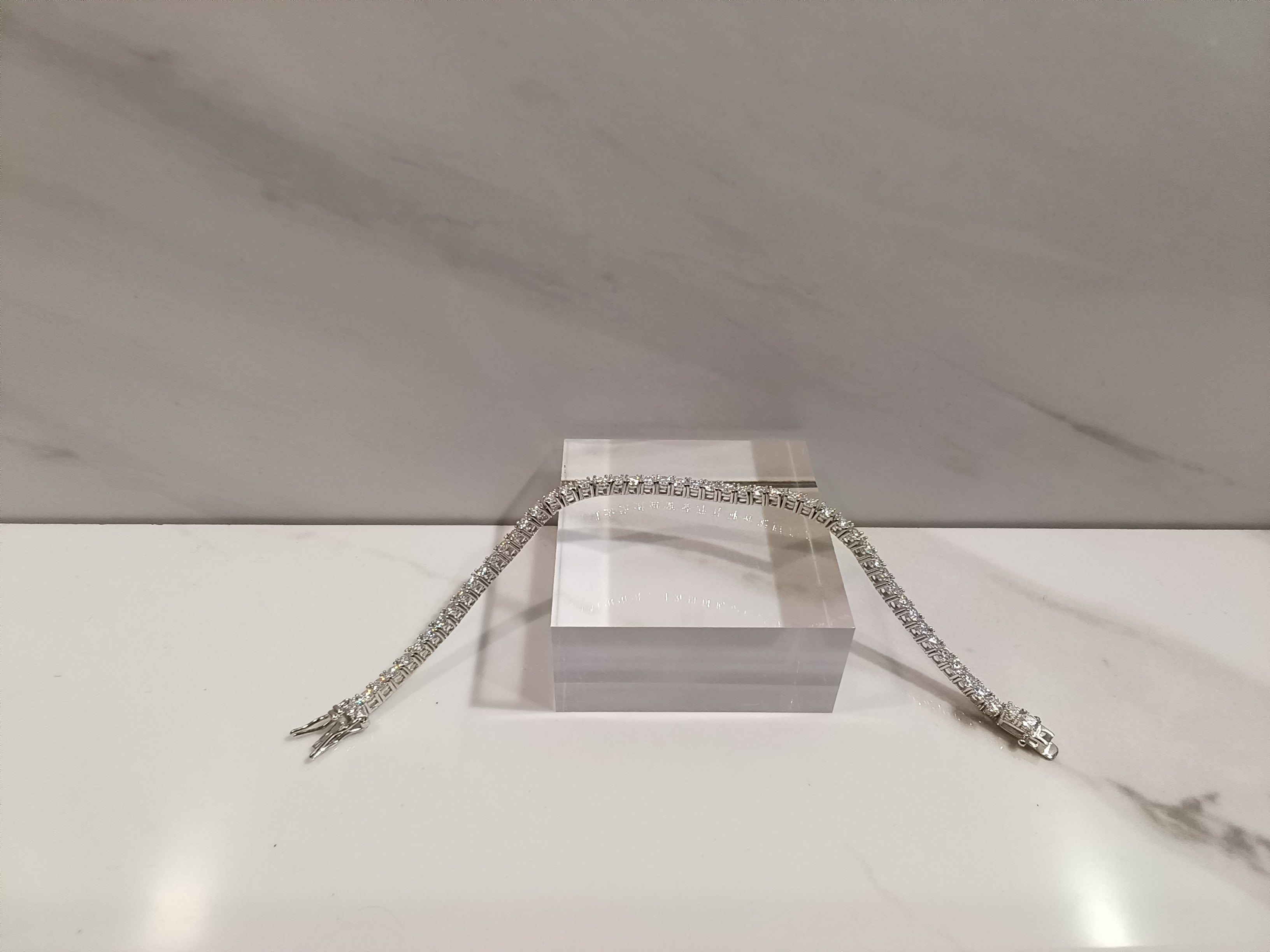 925 Sterling Silver Moissanite Tennis Bracelet