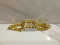 Gold Hollow Cuban Link Dog Chain