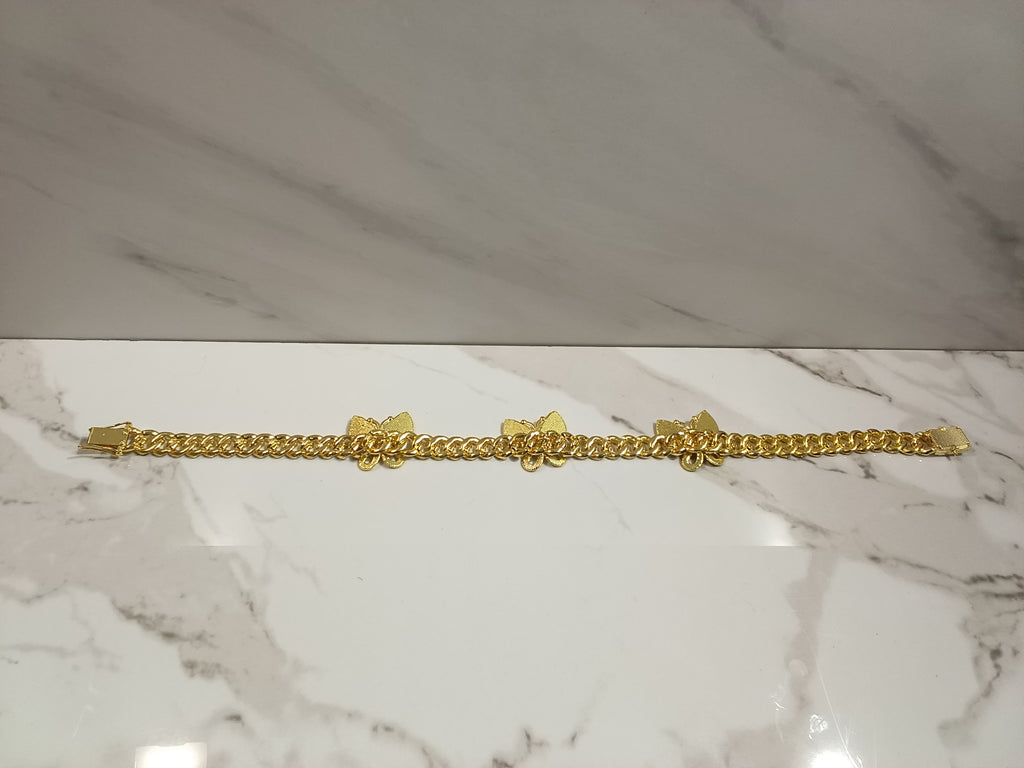 Butterfly Pavé Cuban Link Dog Chain