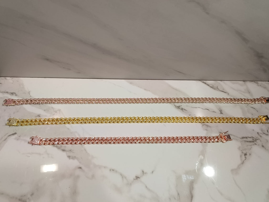 Iced Out Cuban Link Dog Chain