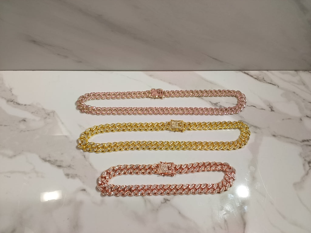 Iced Out Cuban Link Dog Chain