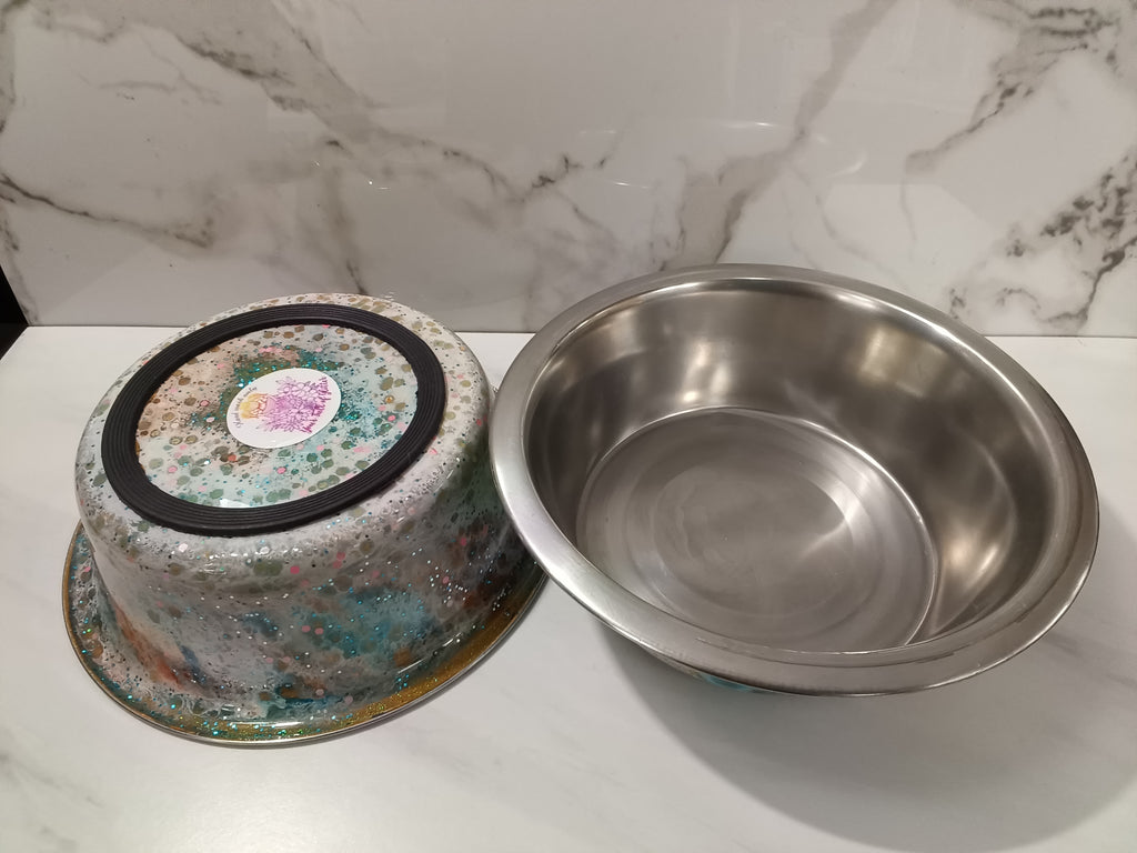 Handcrafted Multicolor Epoxy Resin Bowl Set | 7" x 7"