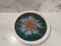 Handcrafted Teal Ocean Swirl Epoxy Wood Charcuterie Board