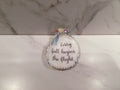 "Every Fall Begins the Flight" Inspirational Decorated Seashell