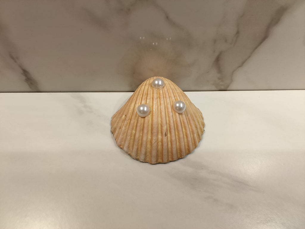 Ocean Reef Scallop Shell Dish with Silver Trim & Gold Starfish Accent