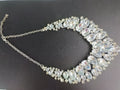 Poodle Collection – Silver Crystal Cluster Statement Necklace