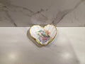 Hummingbird Floral Heart Shell Art Dish