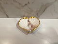 Jesus Kneeling in Prayer Heart Shell Art Dish
