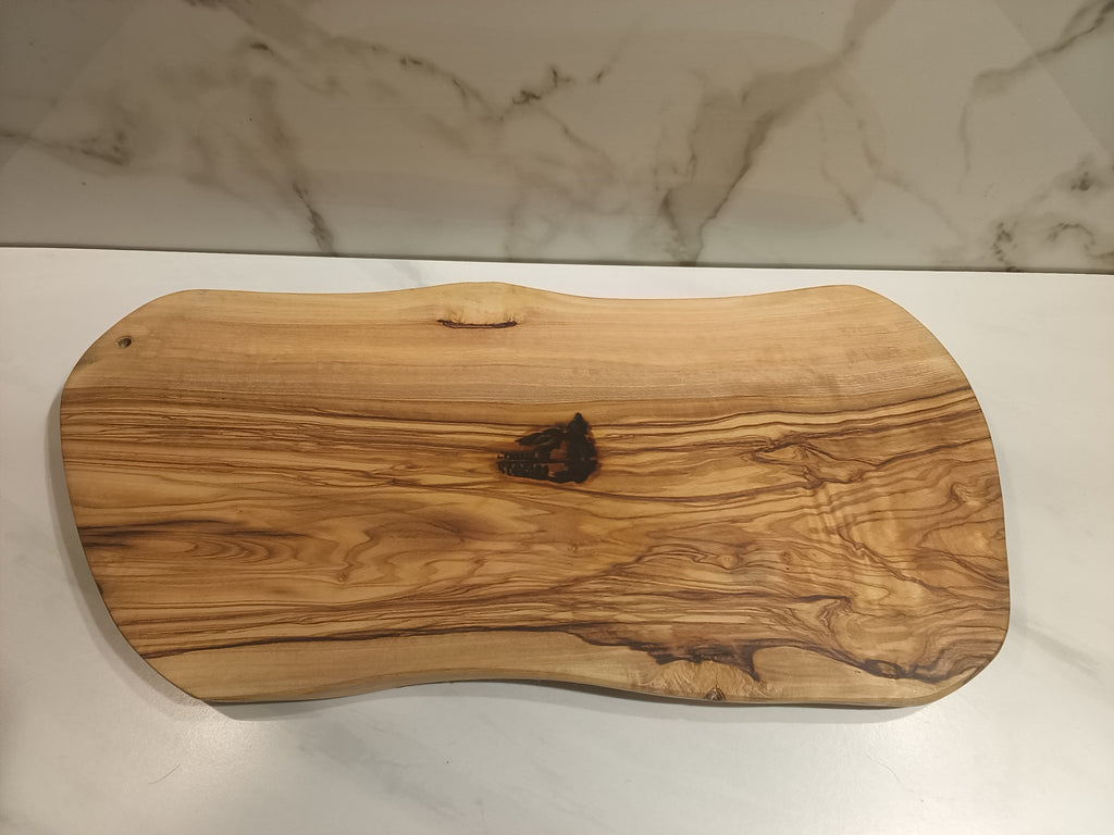 Fractal Lightning Burned Wood Charcuterie Board with Teal Resin